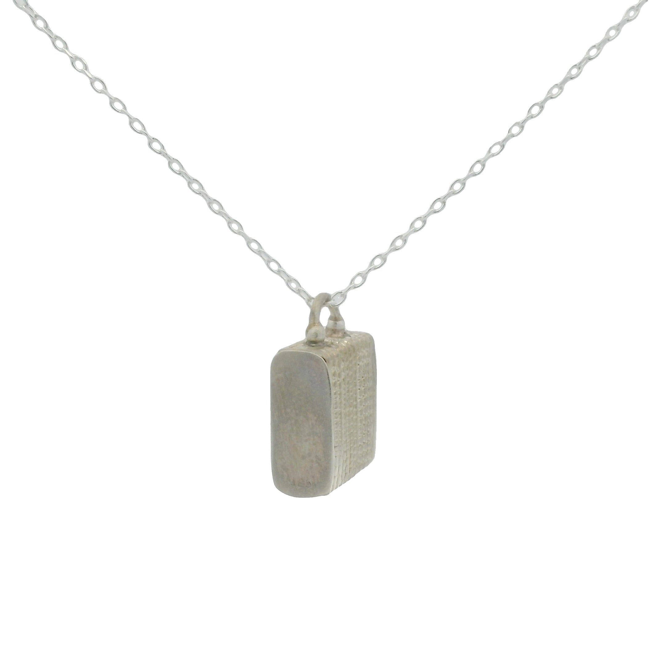 Collier argent 925 boite tabiz surpiqué 42 cm
