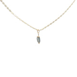 Collier doré labradorite rectangle avec pierre de lune 38 cm