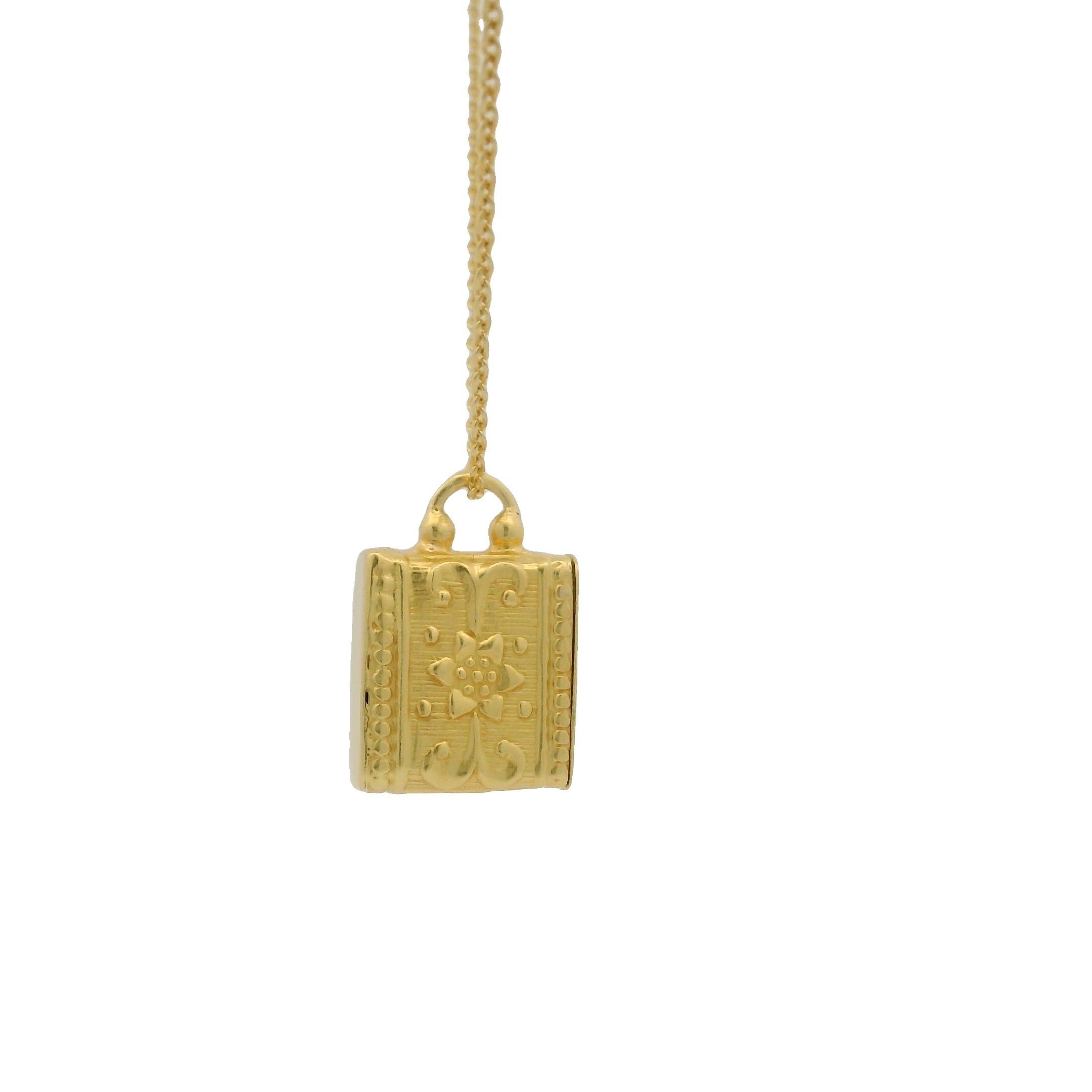 Collier doré boite Tabiz avec fleur 42 cm