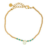 Gold and stone bracelet