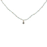 Collier doré petites perles de culture avec zircon 38 cm