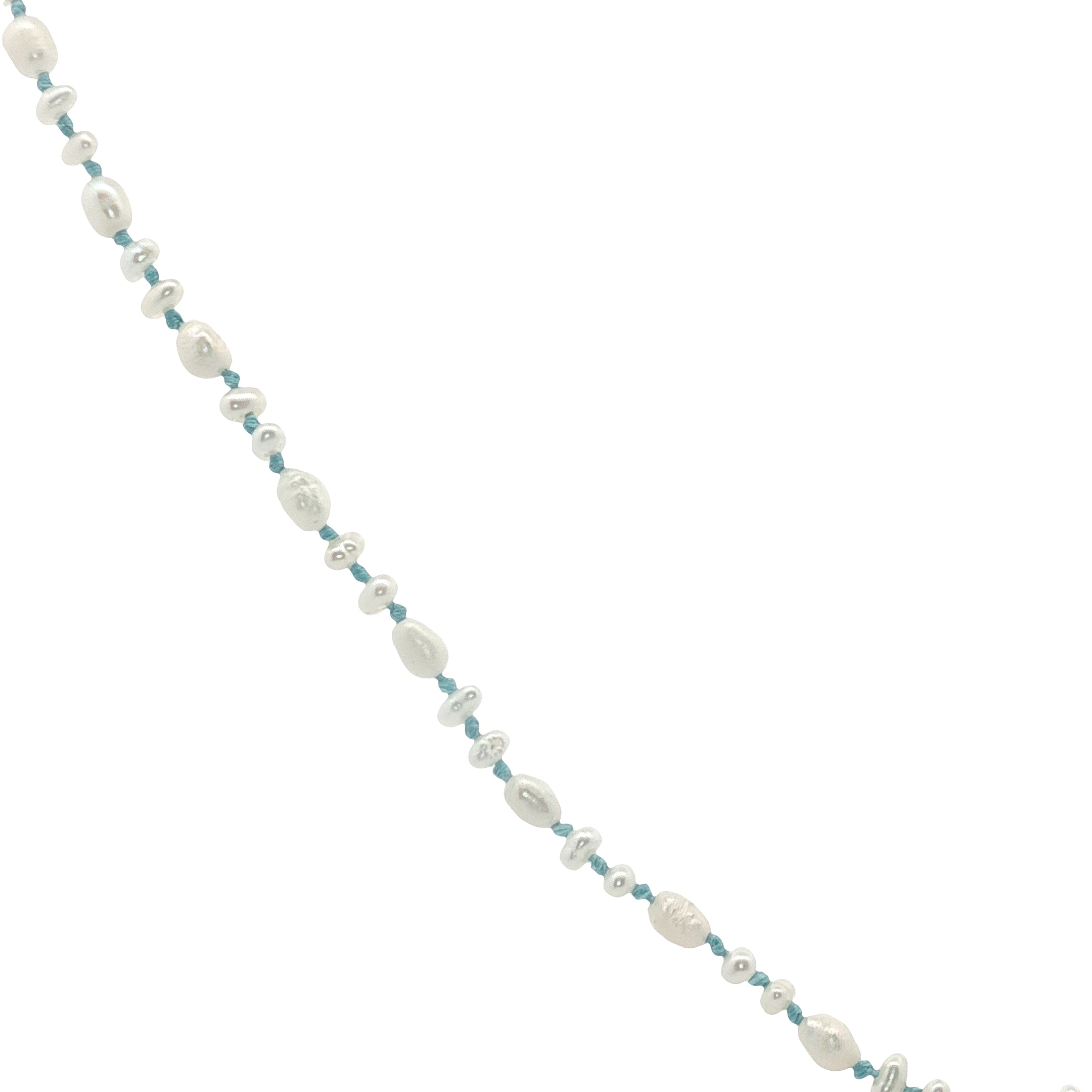 Collier doré petites perles de culture avec zircon 38 cm