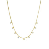 Ball mesh and zircon necklace