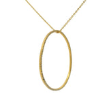 Gold necklace ring S, M, L, XL and white zircons
