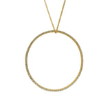 Gold necklace ring S, M, L, XL and white zircons