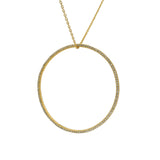 Gold necklace ring S, M, L, XL and white zircons