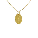 Collier doré et médaille fleur 42 cm