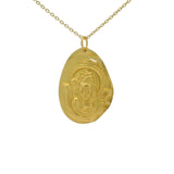 Collier doré médaille divinité indienne Shiv Shakti 42 cm
