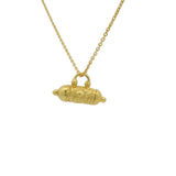 Golden necklace and lucky talisman