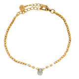 Gold and stone bracelet