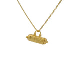 Golden necklace and lucky talisman
