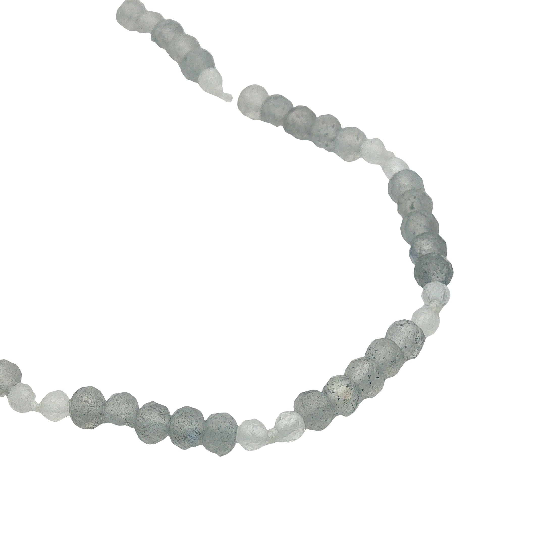 Collier doré avec alternance de labradorite et pierre de lune 60 cm