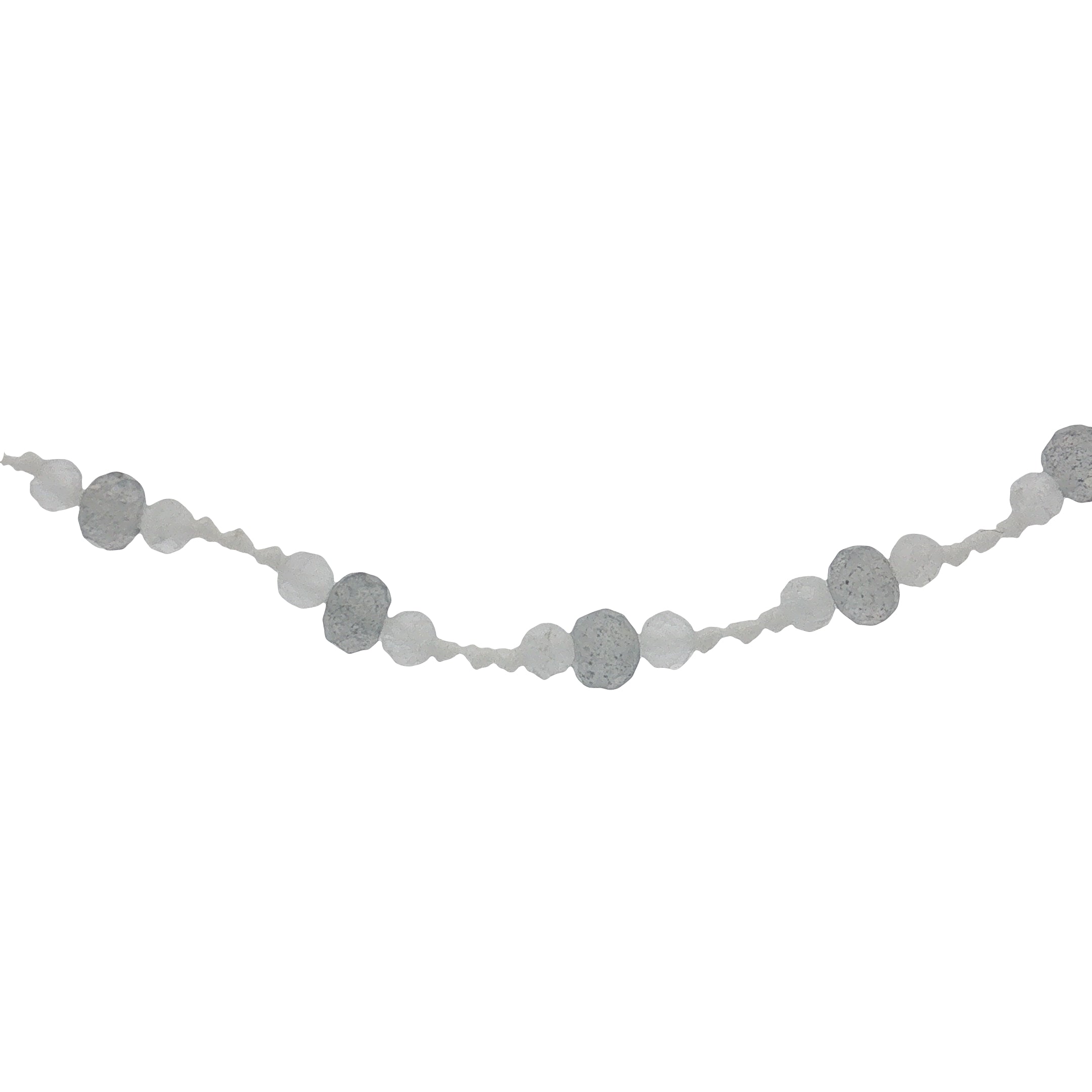 Collier doré pierre de lune et labradorite alternées sur fil blanc 60 cm