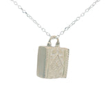 Collier argent 925 boite Tabiz losange 42 cm