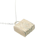 Collier argent 925 boite Tabiz losange 42 cm