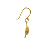 Boucles d'oreilles dorées soleil et pierre de lune