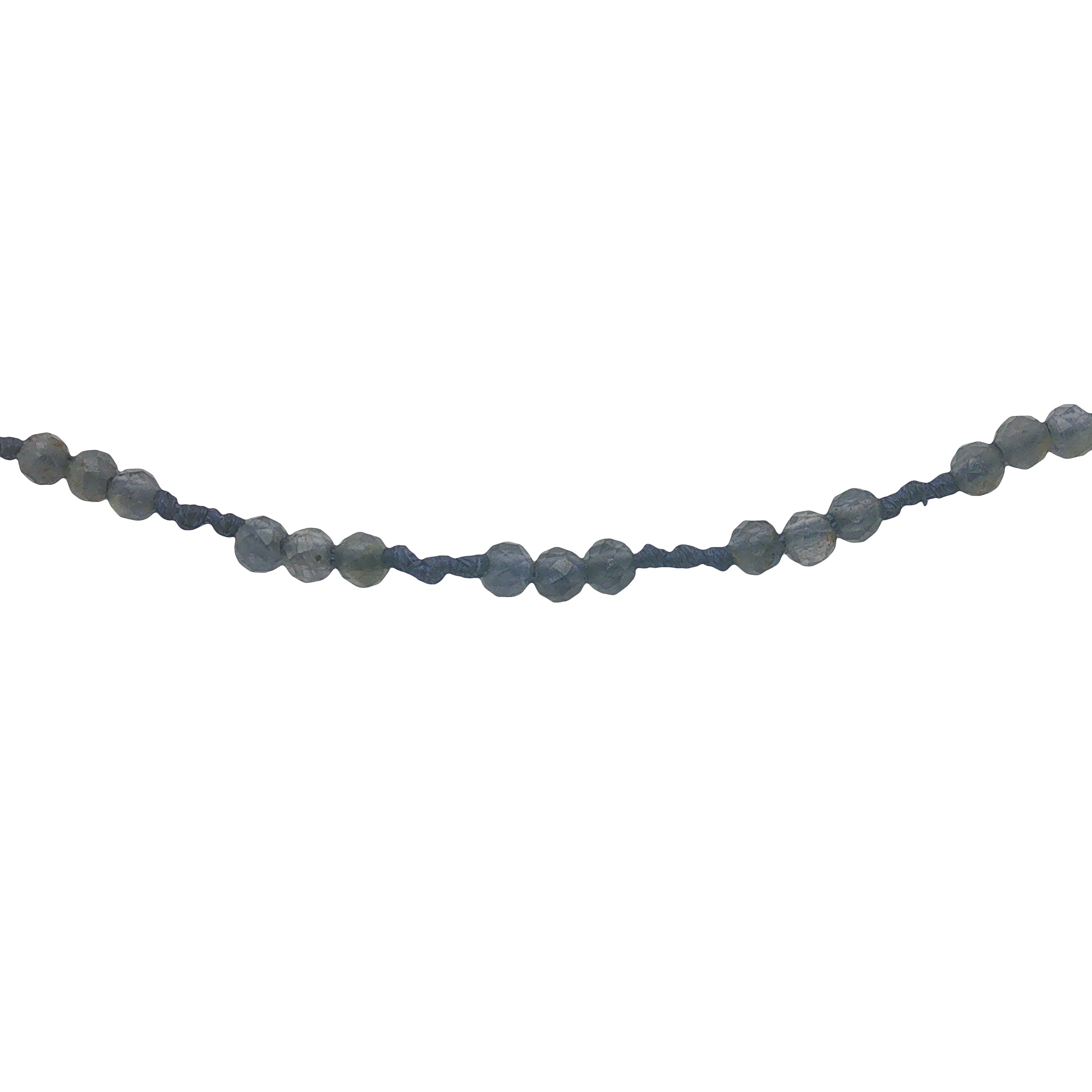 Chaine de cheville dorée cordon violet avec iolite