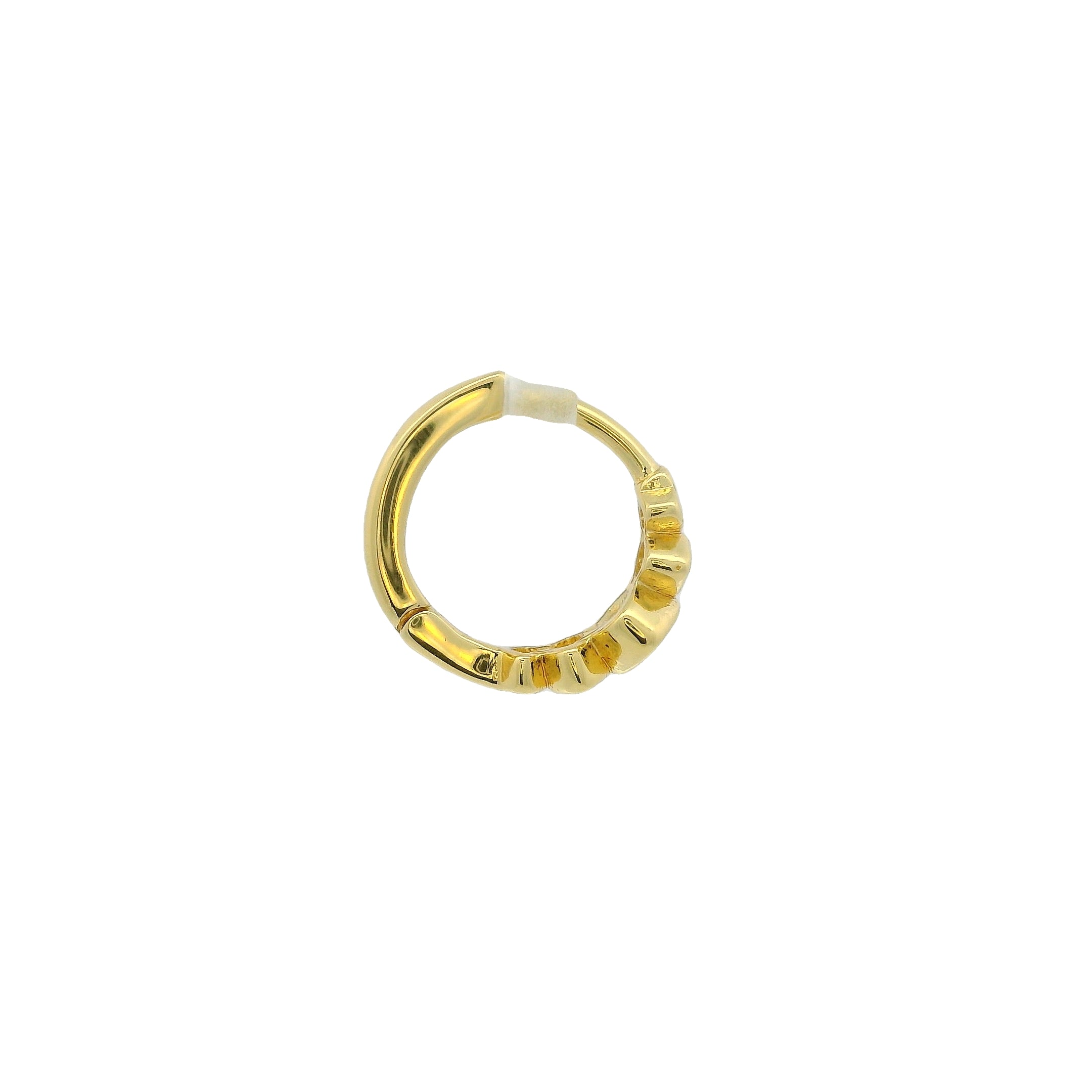 Mini gold and zircon hoop earrings