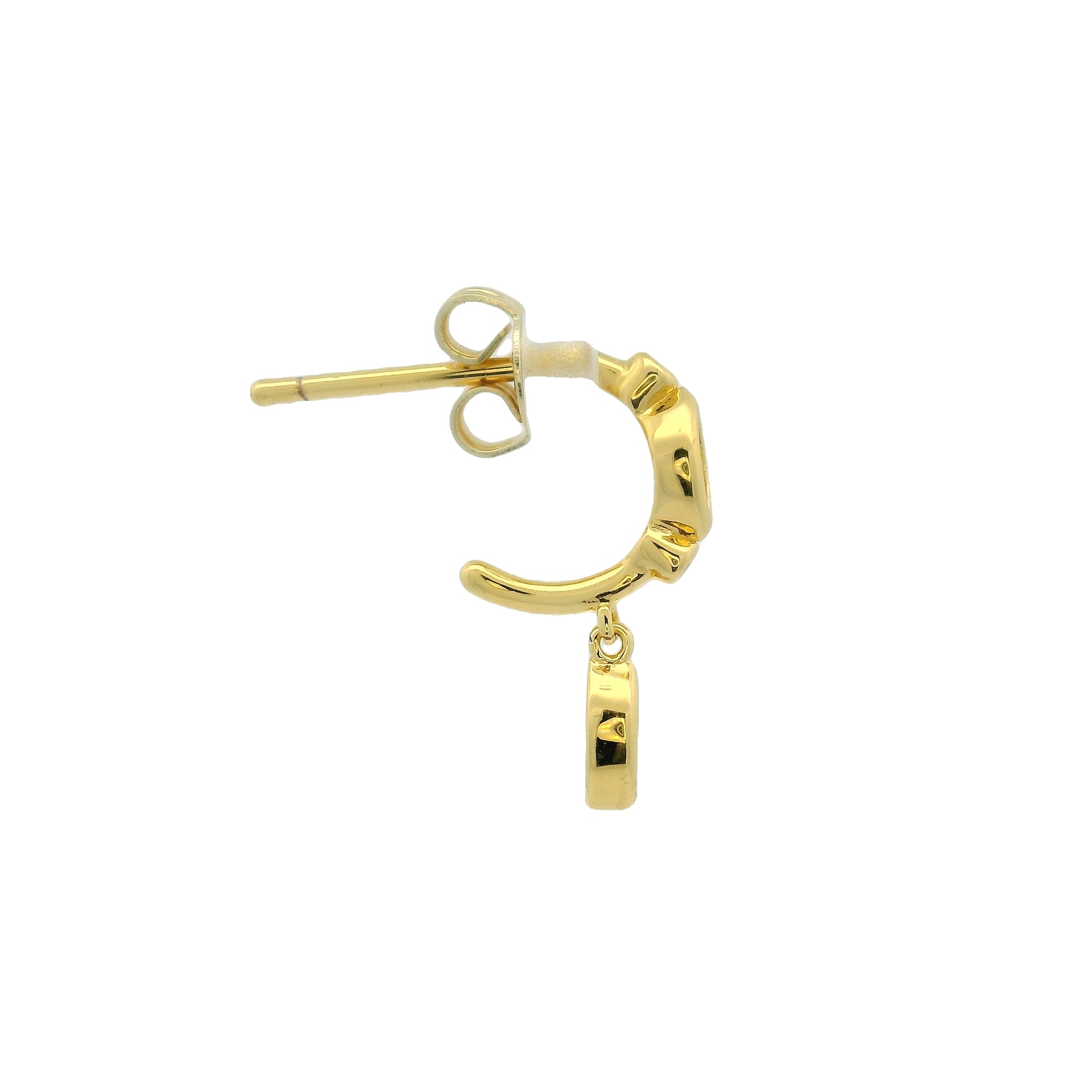 Gold Creole with zircons tassel
