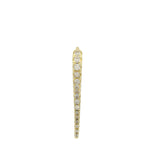 Mini créole fermée dorée avec pointe pavage zircons blancs TM