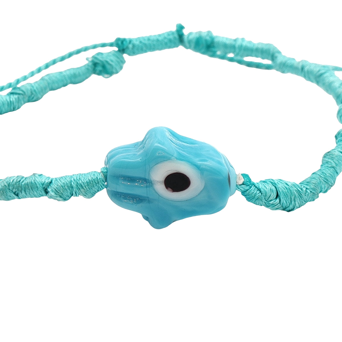 Bracelet cordon turquoise main de Fatma turquoise