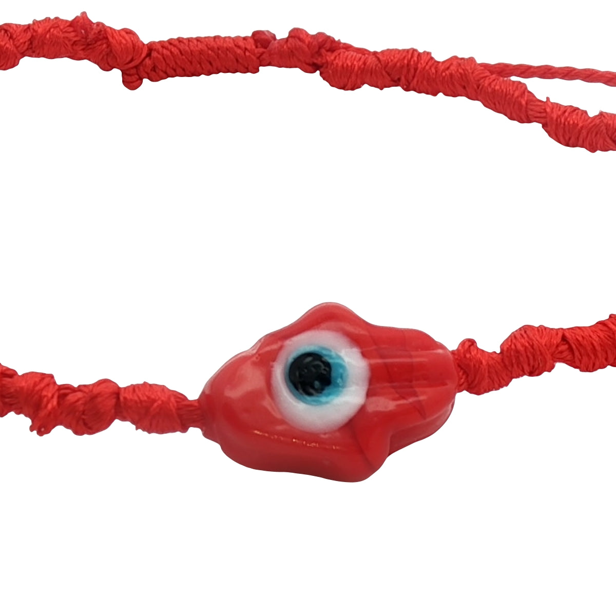 Bracelet cordon rouge main de Fatma rouge