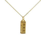 Collier doré talisman 4 faces 42 cm
