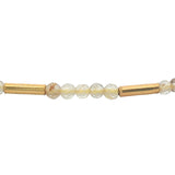 Bracelet doré en pierres naturelles et tubes dorés
