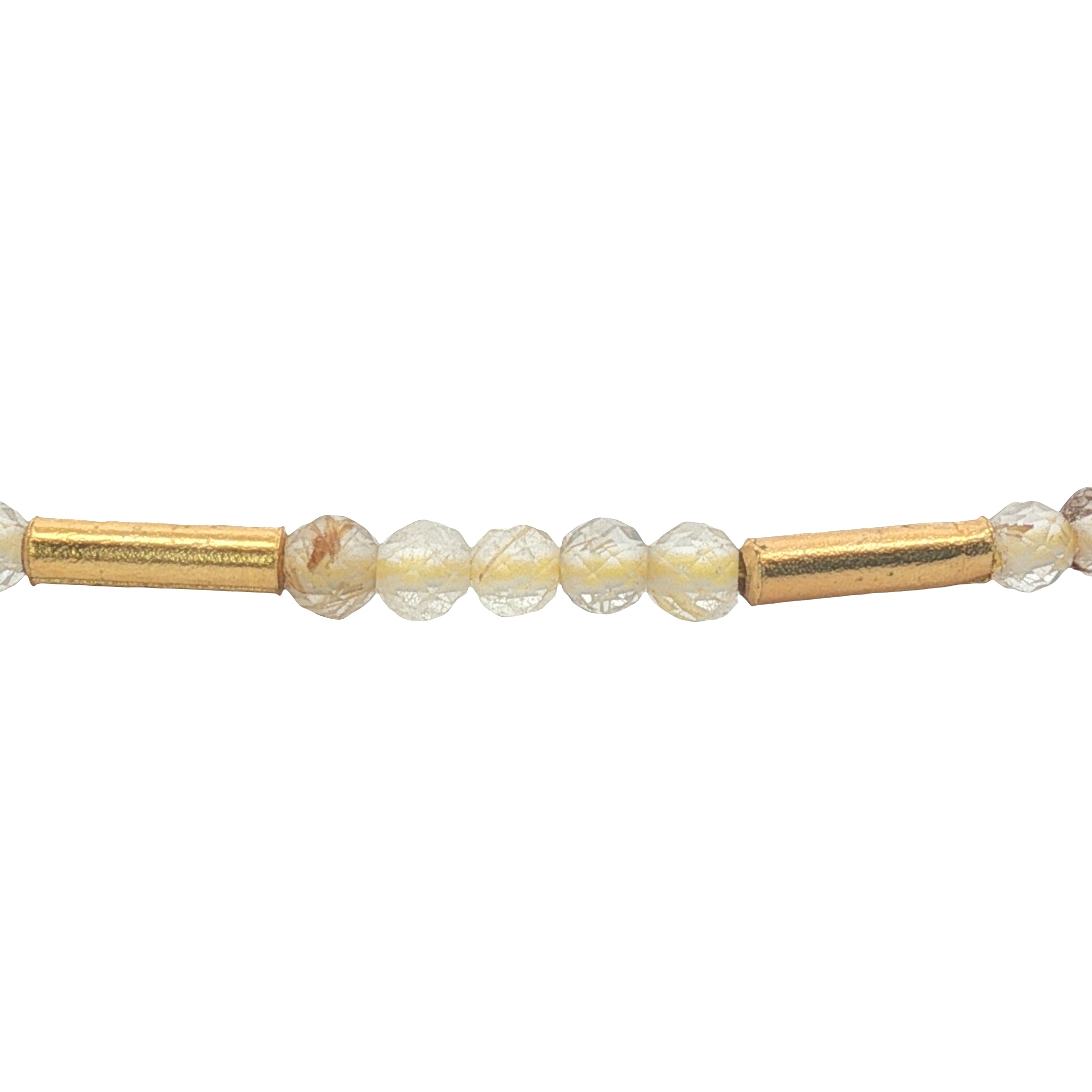 Gold stone and tube bracelet