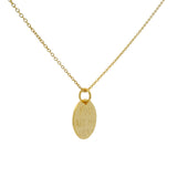 Collier doré médaille ronde "you are my lucky" lune et étoiles 42 cm