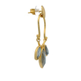 Boucles d'oreilles disque avec anneau et labradorite