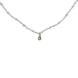 Collier doré petit zircon perles de culture 42 cm