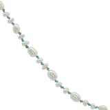 Collier doré petit zircon perles de culture 42 cm