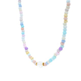Gold necklace with fancy pearls and cultured stone