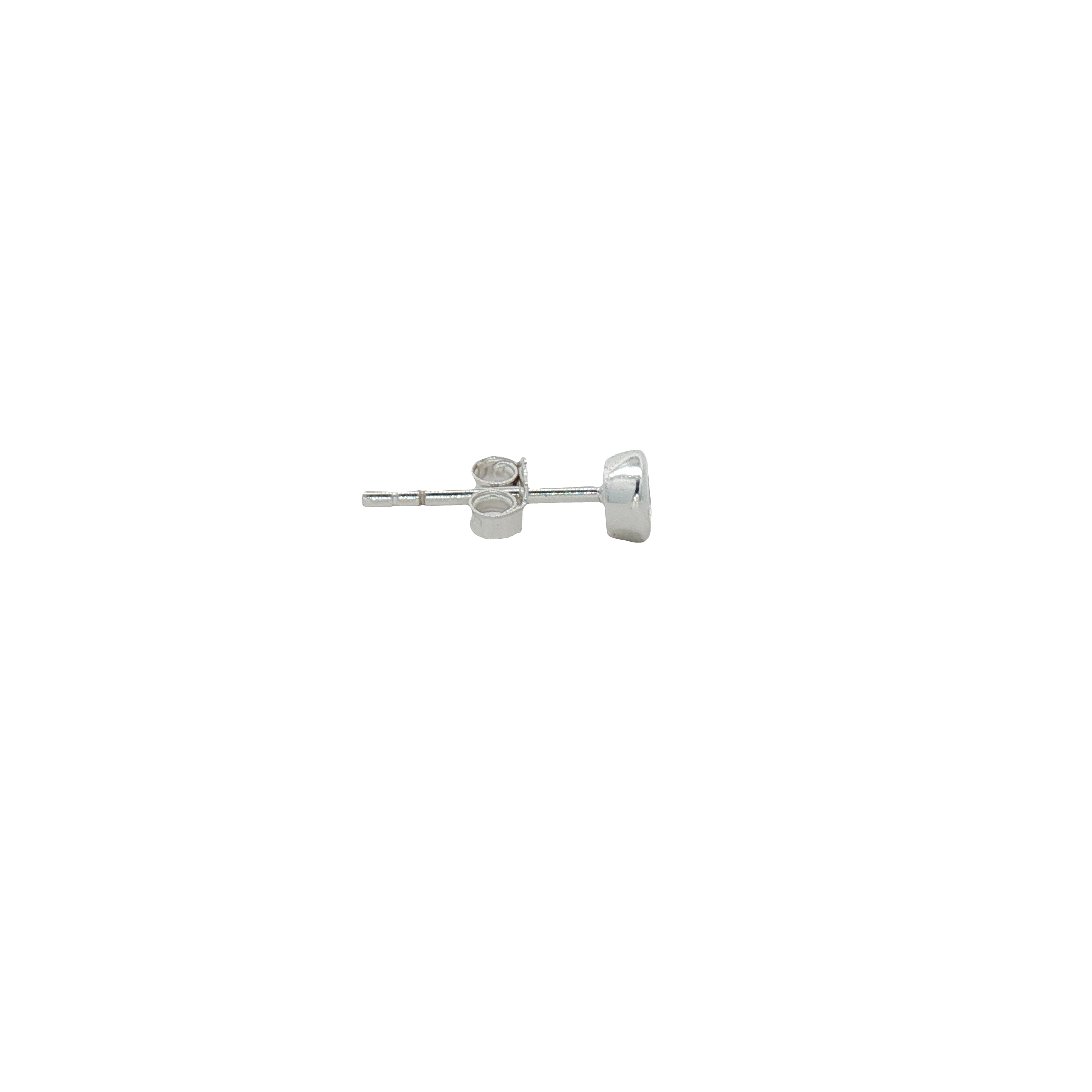 Boucle d'oreilles puce argent 925 zircon serti clos