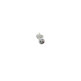 Boucle d'oreilles puce argent 925 zircon serti clos