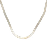 925 silver mirror mesh necklace M