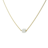 Collier doré pierre de lune rectangle