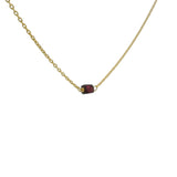 Golden rectangle stone necklace