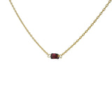 Golden rectangle stone necklace