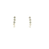 Boucles d'oreilles argent 925 trilogie de labradorite et pampilles