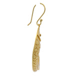 Boucles d'oreilles dorées poisson et zircon