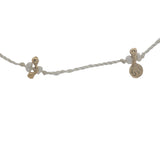 Collier doré fil blanc avec pampilles et perles de culture S 60 cm