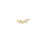 Boucle d'oreilles dorée ear cuff et zircons blancs
