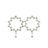 925 silver earrings with zircons and tassel ring