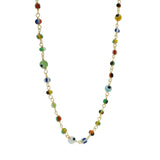 Gold necklace with miyuki beads and eye