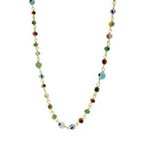 Gold necklace with miyuki beads and eye