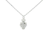 925 silver necklace with moonstone ladybug pendant
