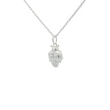 925 silver necklace with moonstone ladybug pendant