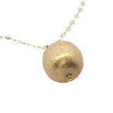 Sautoir Bola doré boule brossée 110 cm